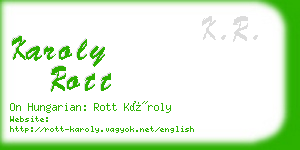 karoly rott business card